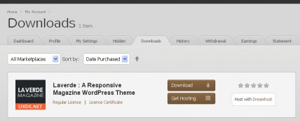 ThemeForestで購入したテーマのダウンロード