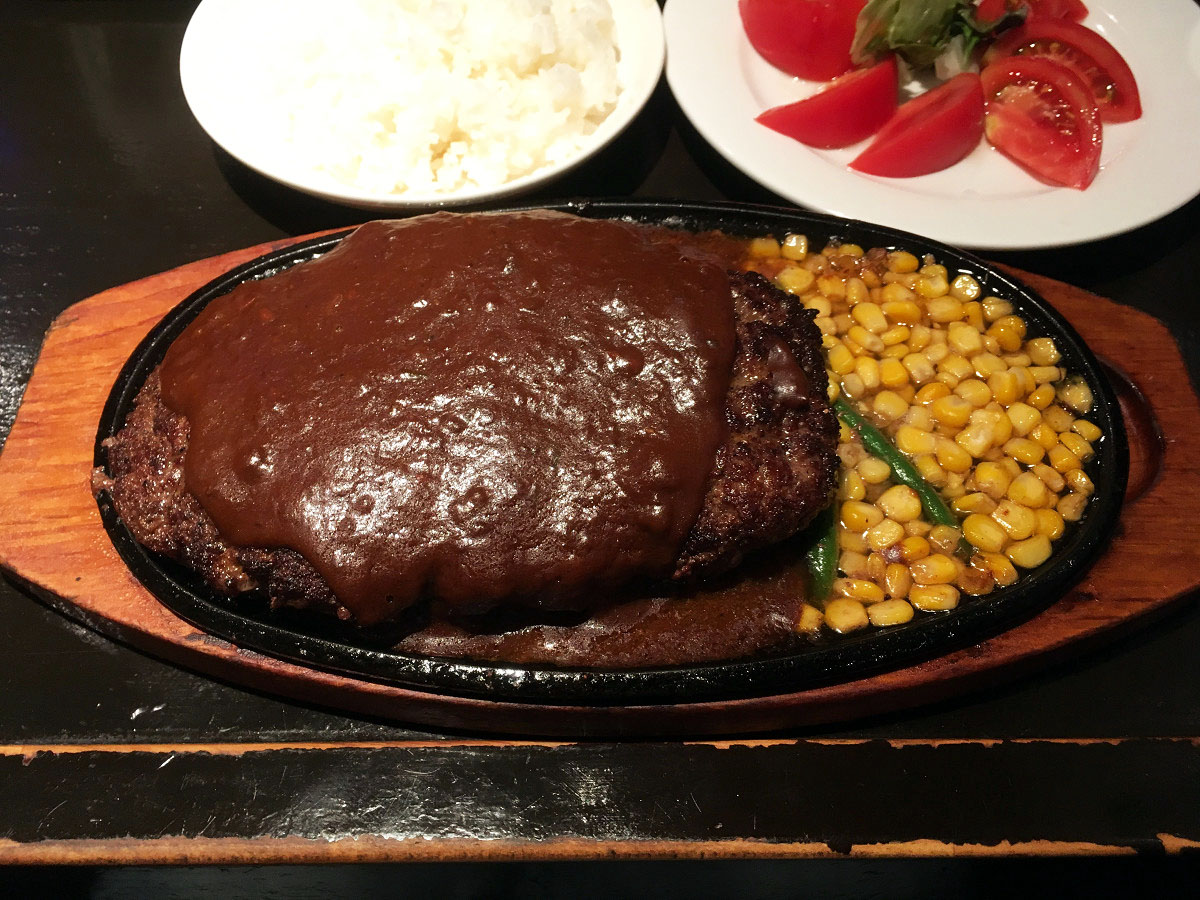 ステーキハウス キッチンファクトリー「ハンバーグステーキ」(2017年6月)