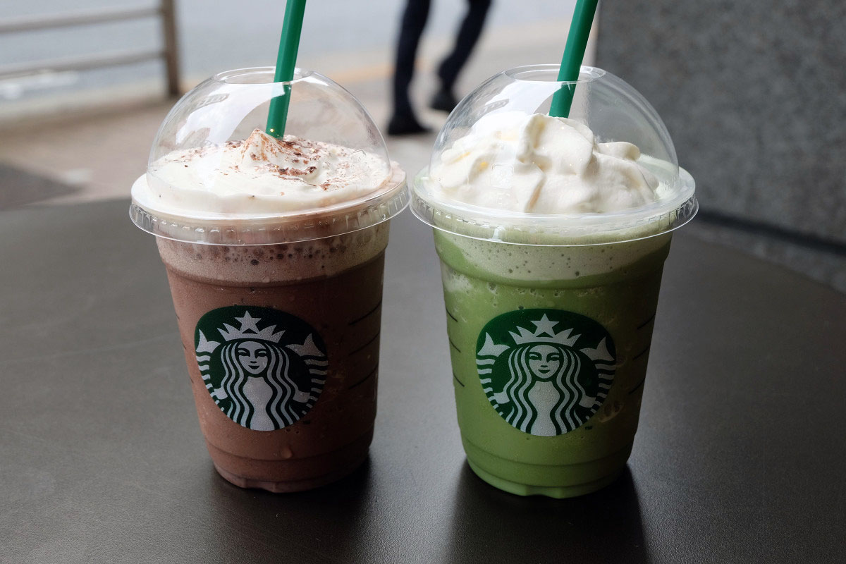 ダーク モカ チップ クリーム フラペチーノ、抹茶 クリーム フラペチーノ