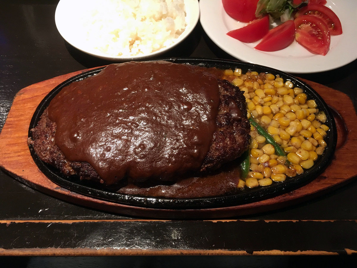 ステーキハウス キッチンファクトリー「ハンバーグステーキ」(2017年6月)