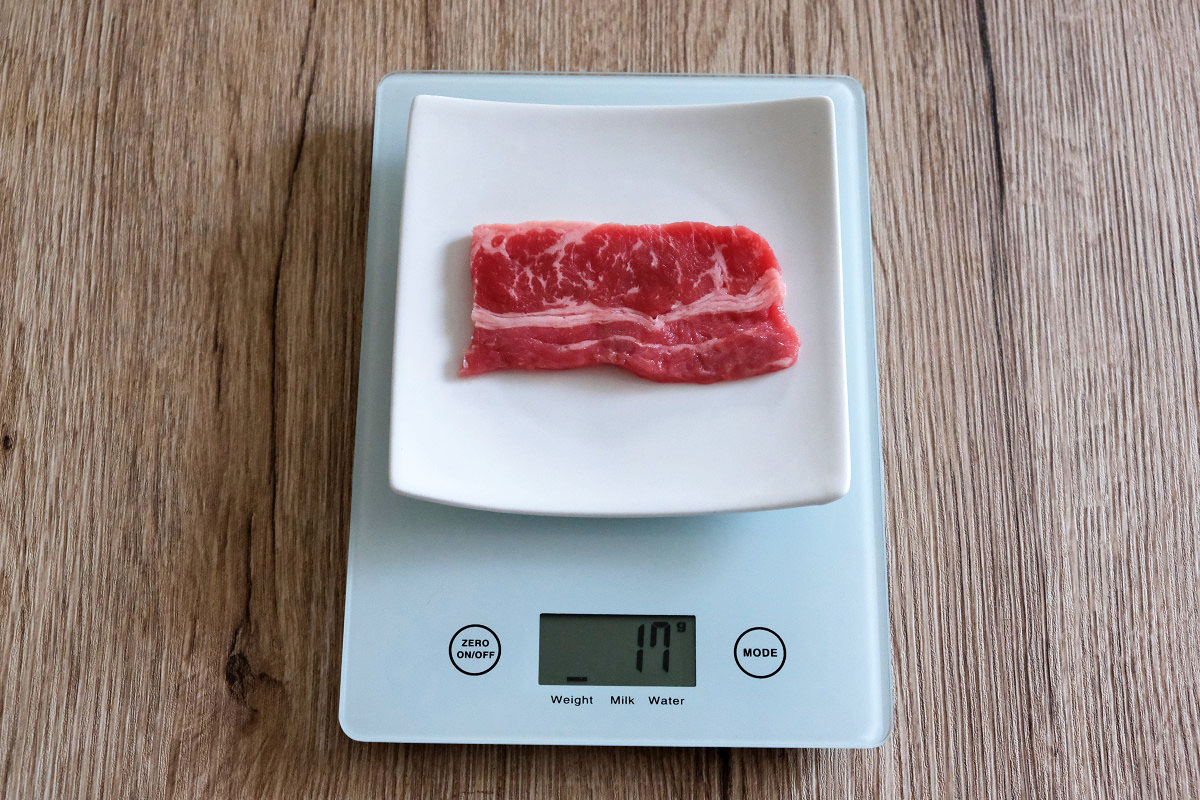 焼肉一切れあたりの目安