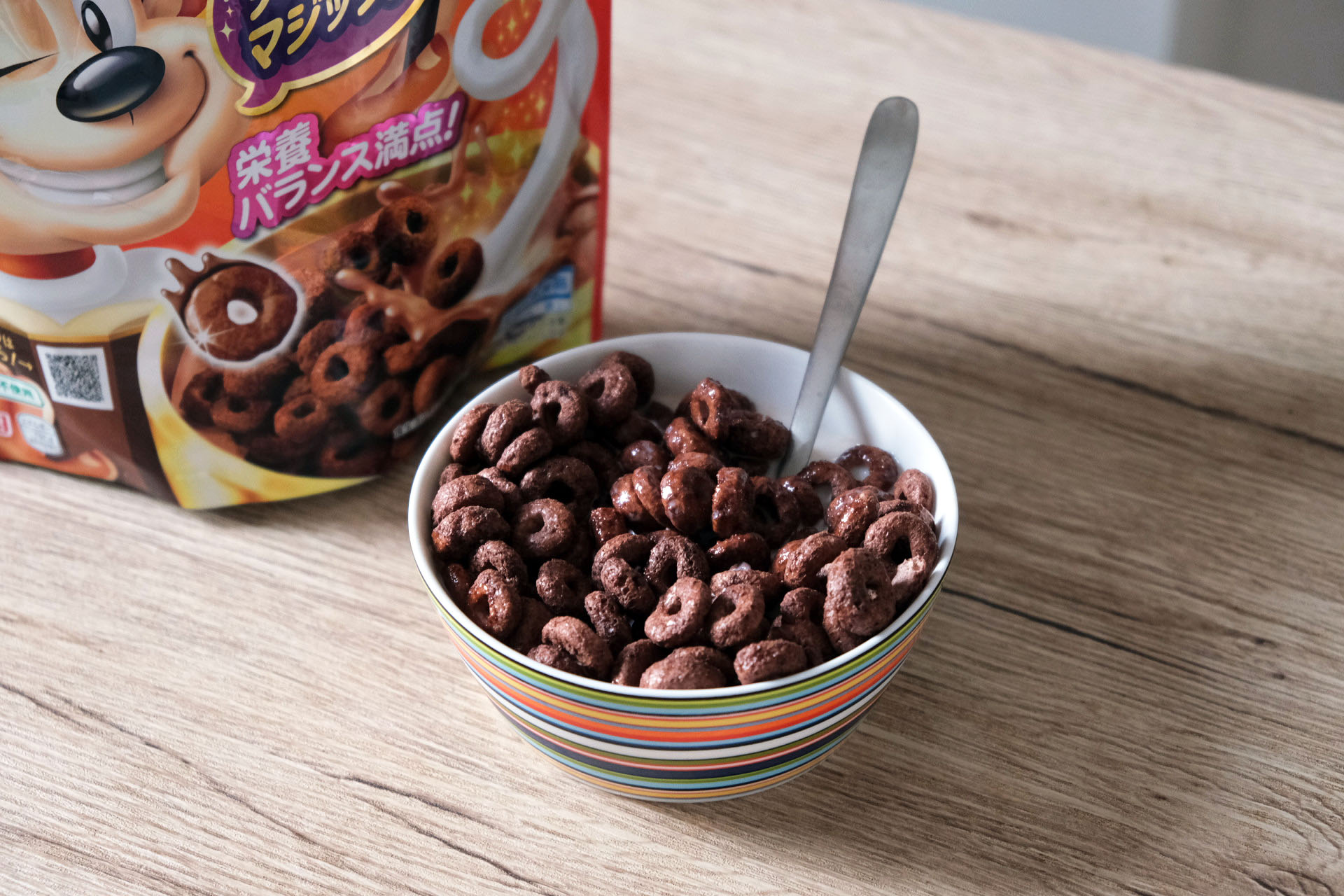 1食分のチョコワに200gの牛乳をプラス