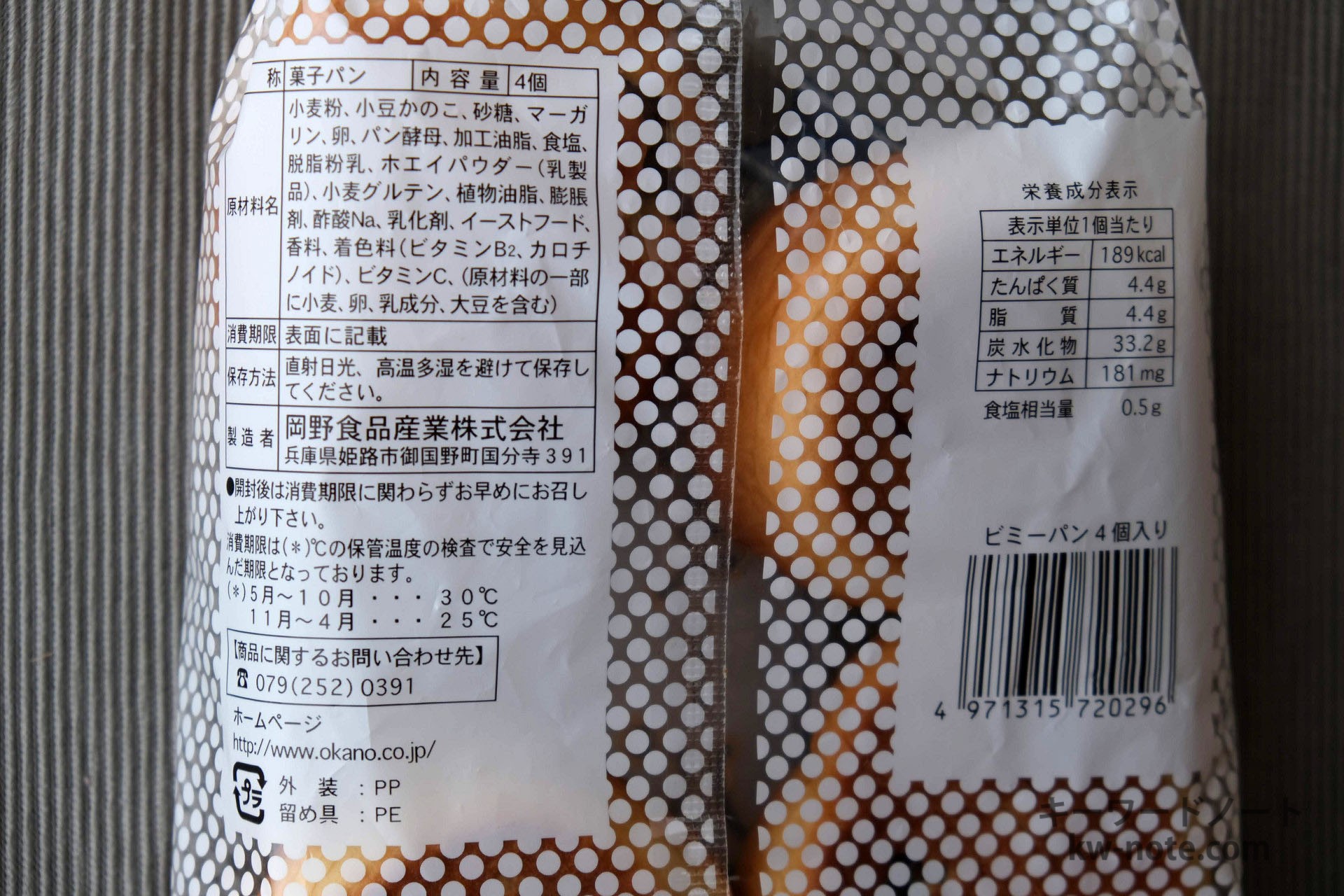 栄養成分と原材料