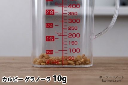 グラノーラ10gの分量