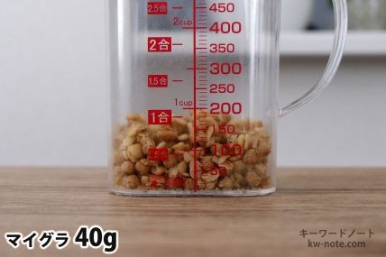 マイグラ40gの分量