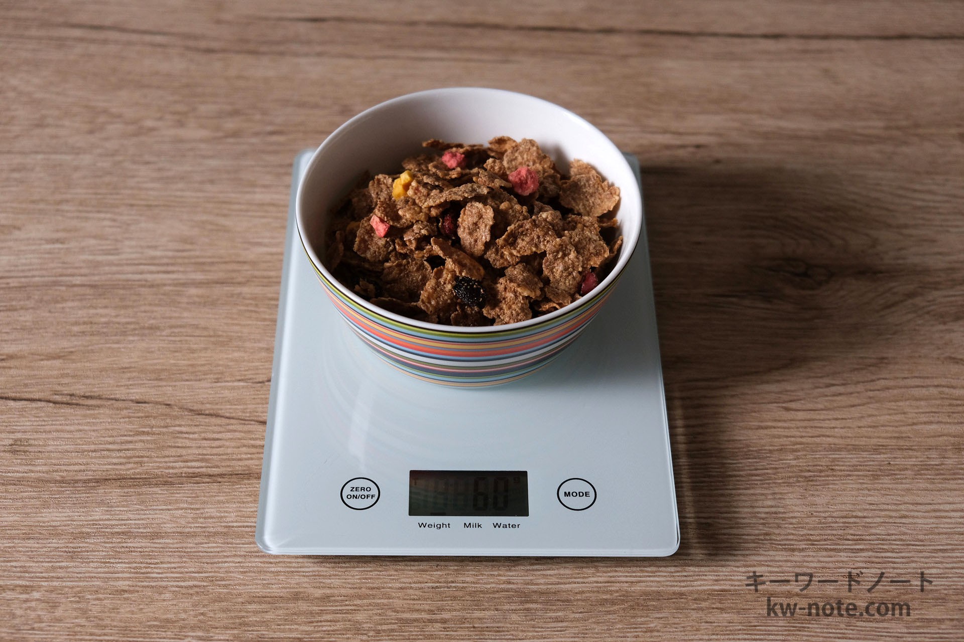 1食分の「オールブラン フルーツミックス」60グラム