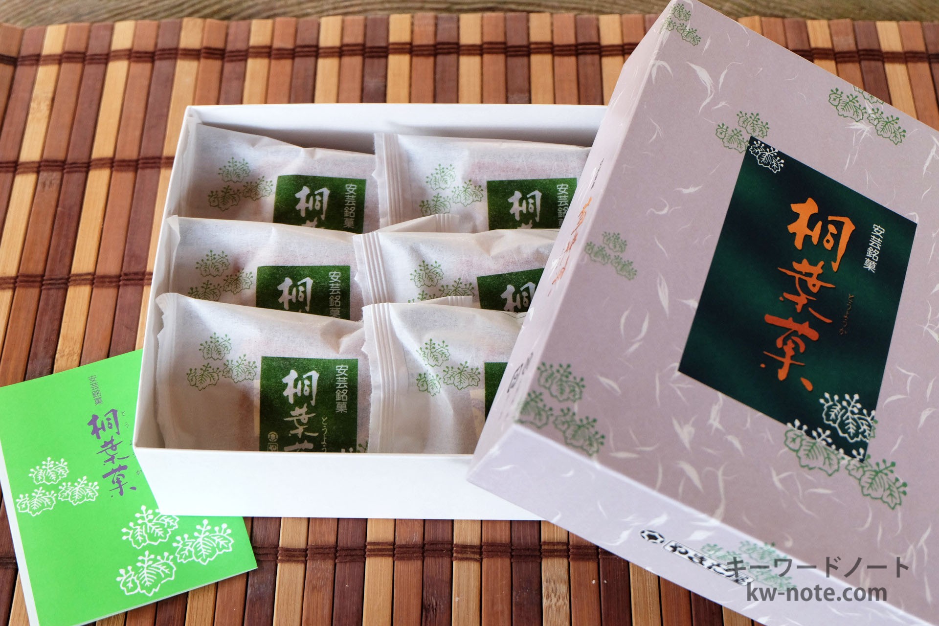 桐葉菓の箱と中身