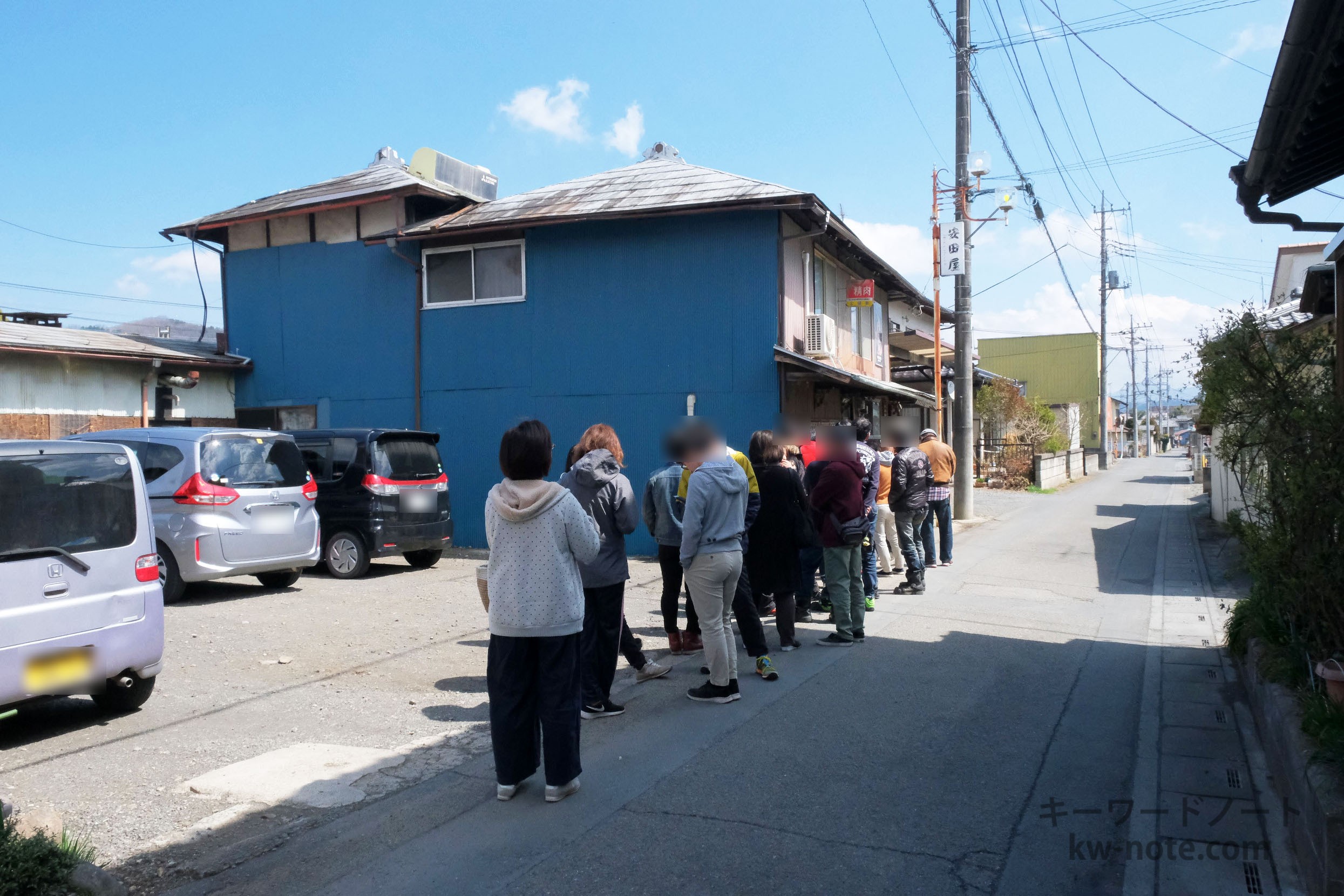 安田屋の行列と周辺の様子