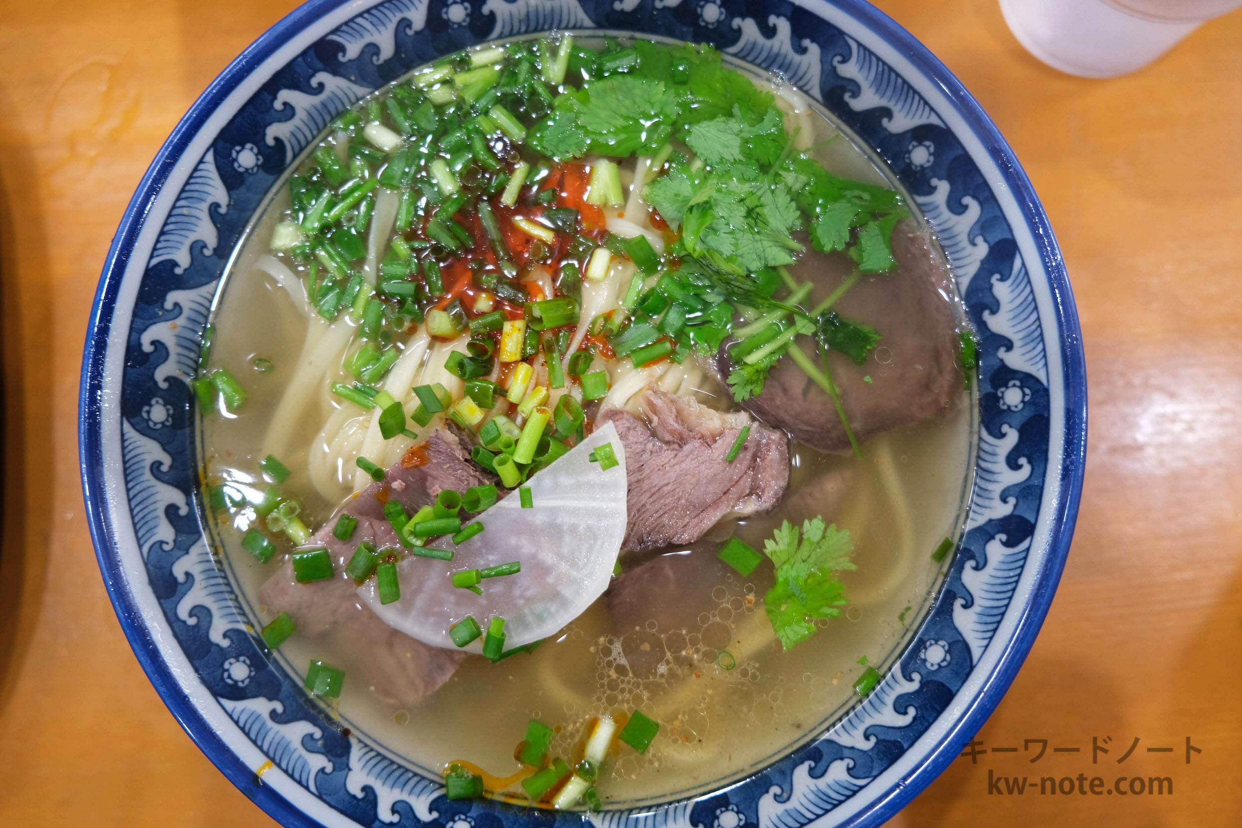 上から見た蘭州ラーメン