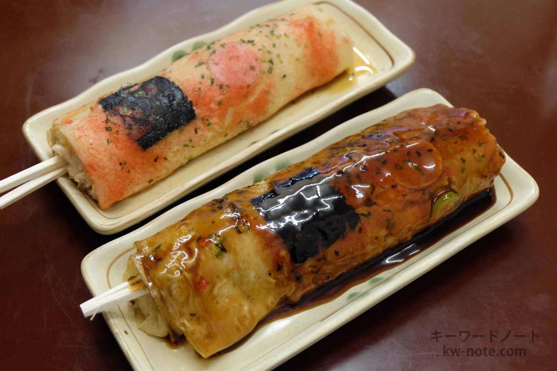 どんどん焼き(しょう油、ソース)