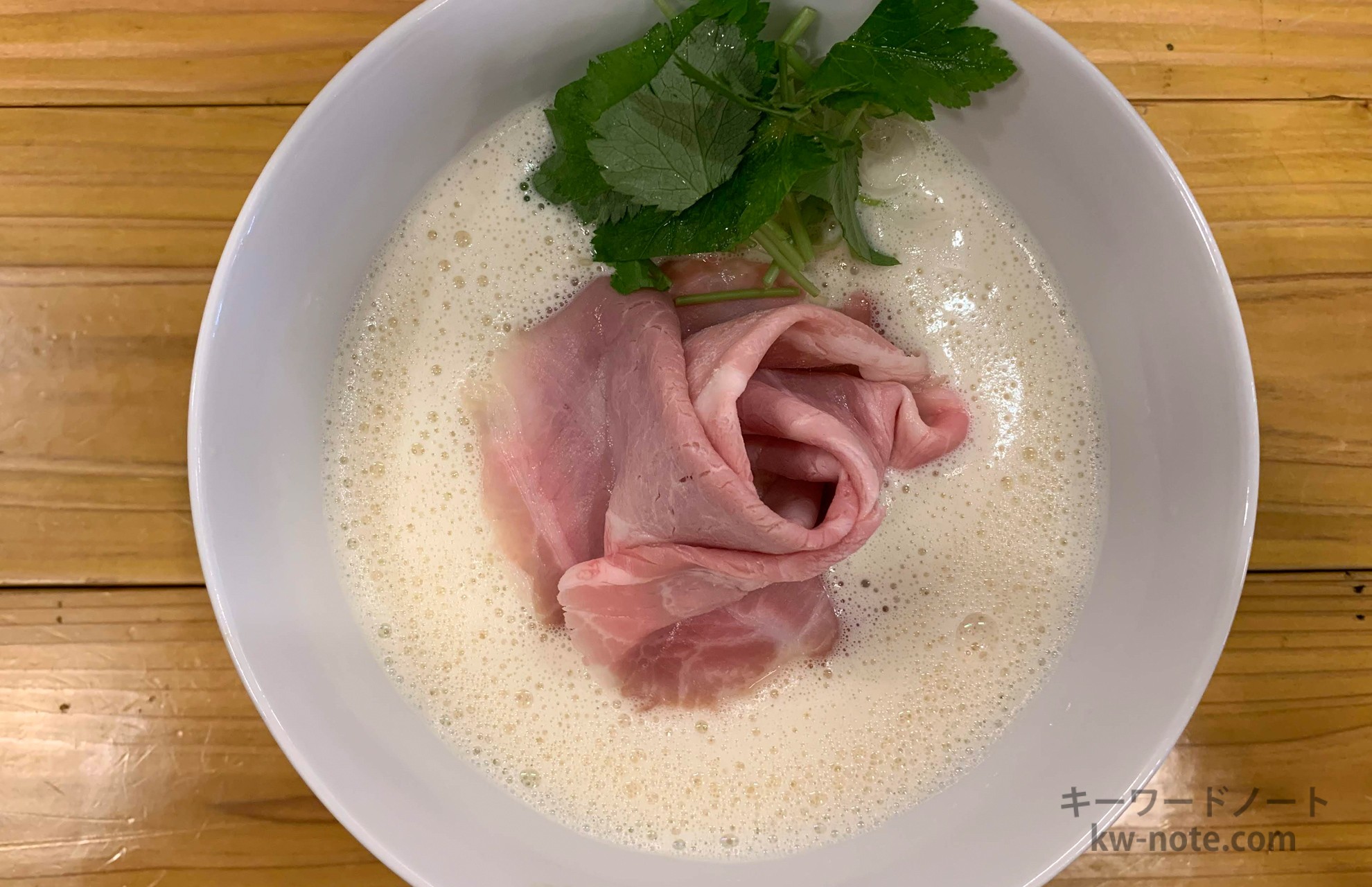 上から見たラーメン