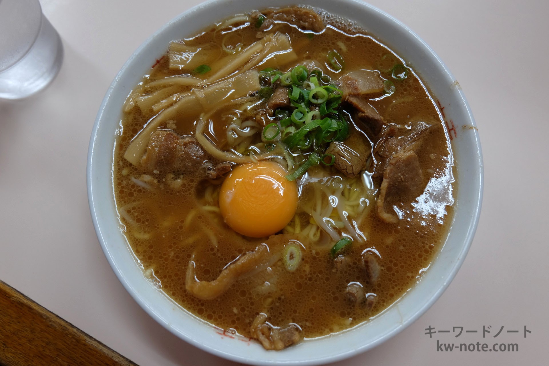 上から見たラーメン