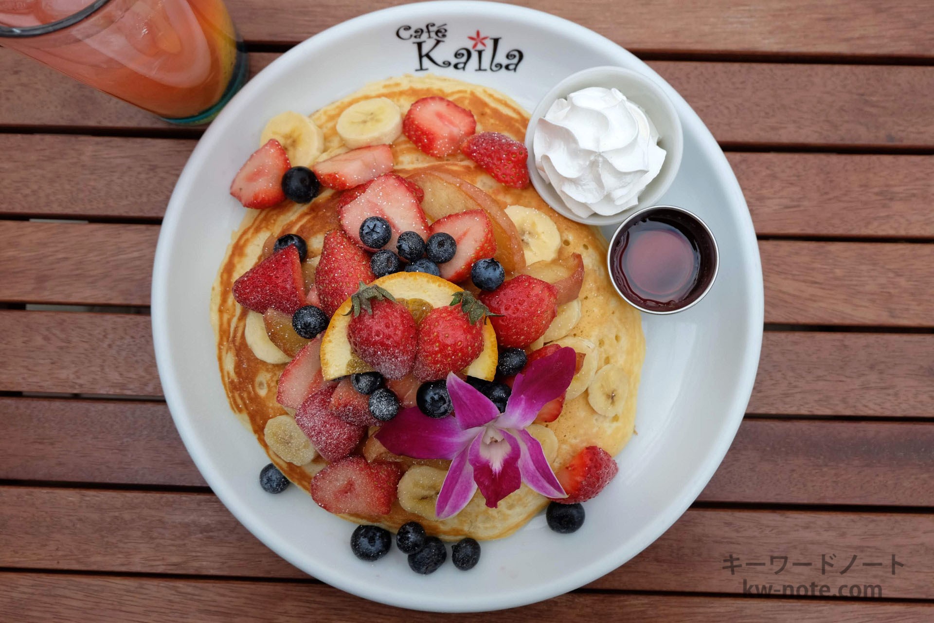 上から見たカイラオリジナルパンケーキ