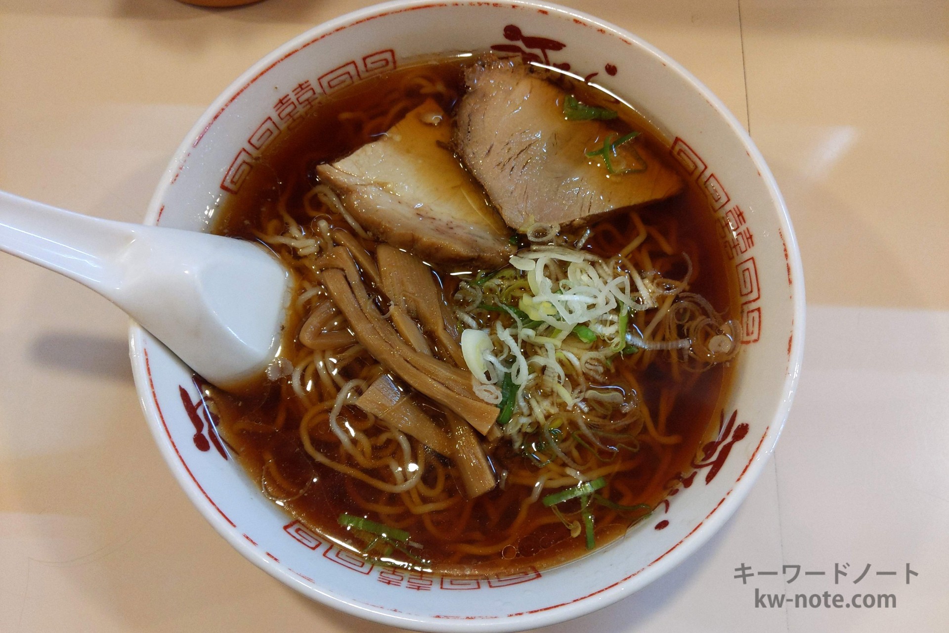 上から見たラーメン