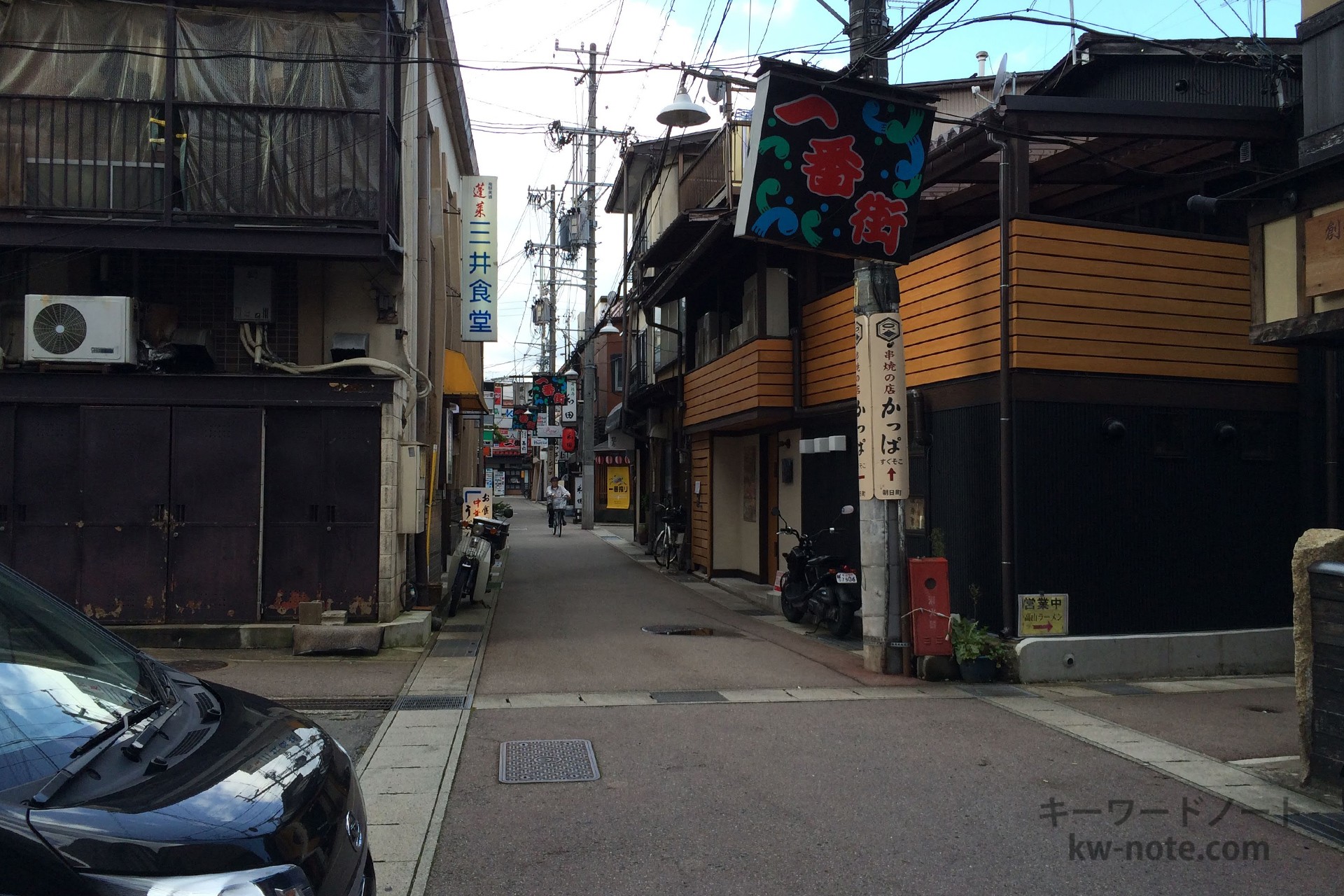 本町通りを小路に入ったところ